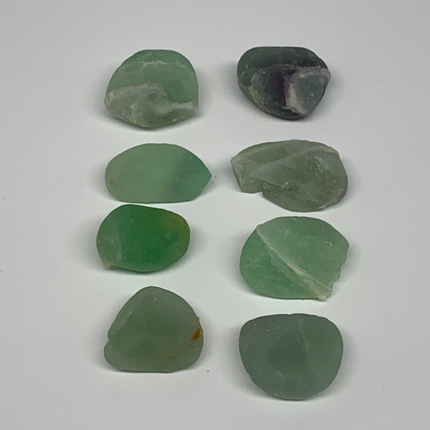148g,0.9"-1.4", 8pcs, Fluorite Tumbled Rough/Semi- Polished @Mexico, B18723