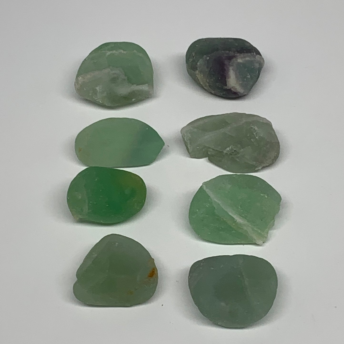 148g,0.9"-1.4", 8pcs, Fluorite Tumbled Rough/Semi- Polished @Mexico, B18723