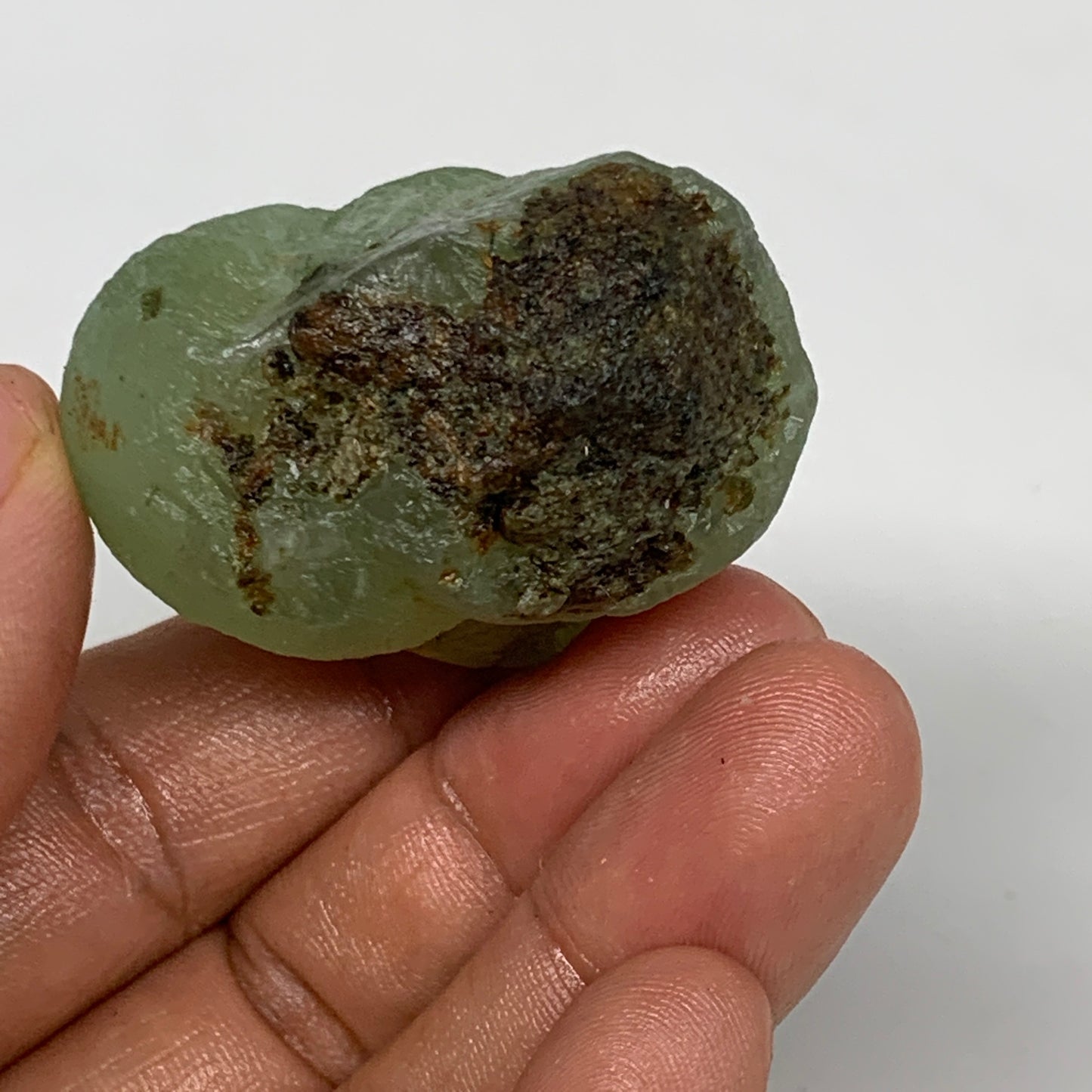 67.9g, 1.6"x1.7"x1.1" Prehnite With Epidote Inclusion Mineral Specimen, B7014