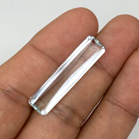 11.67cts, 32mmx8mmx4mm, Aquamarine Crystal Facetted Stone Loose @Pakistan,CTS115