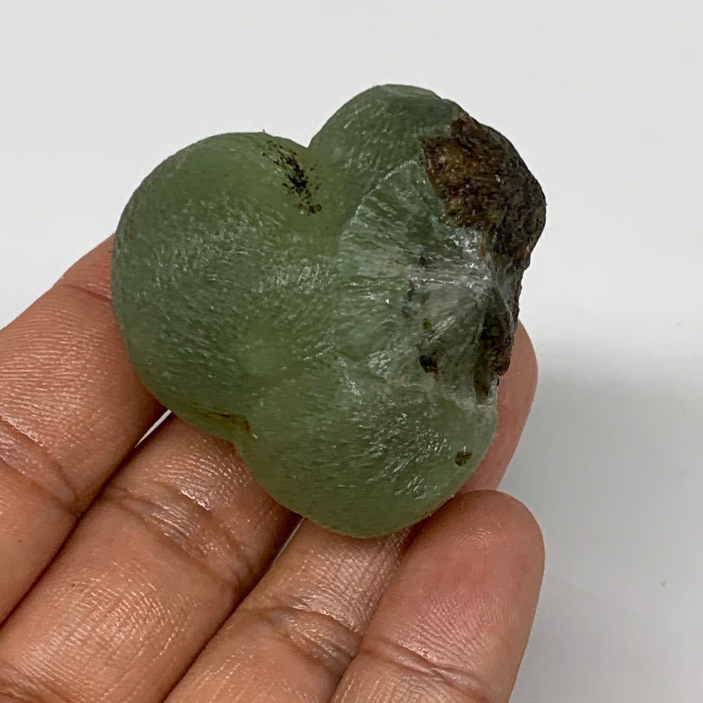 67.9g, 1.6"x1.7"x1.1" Prehnite With Epidote Inclusion Mineral Specimen, B7014