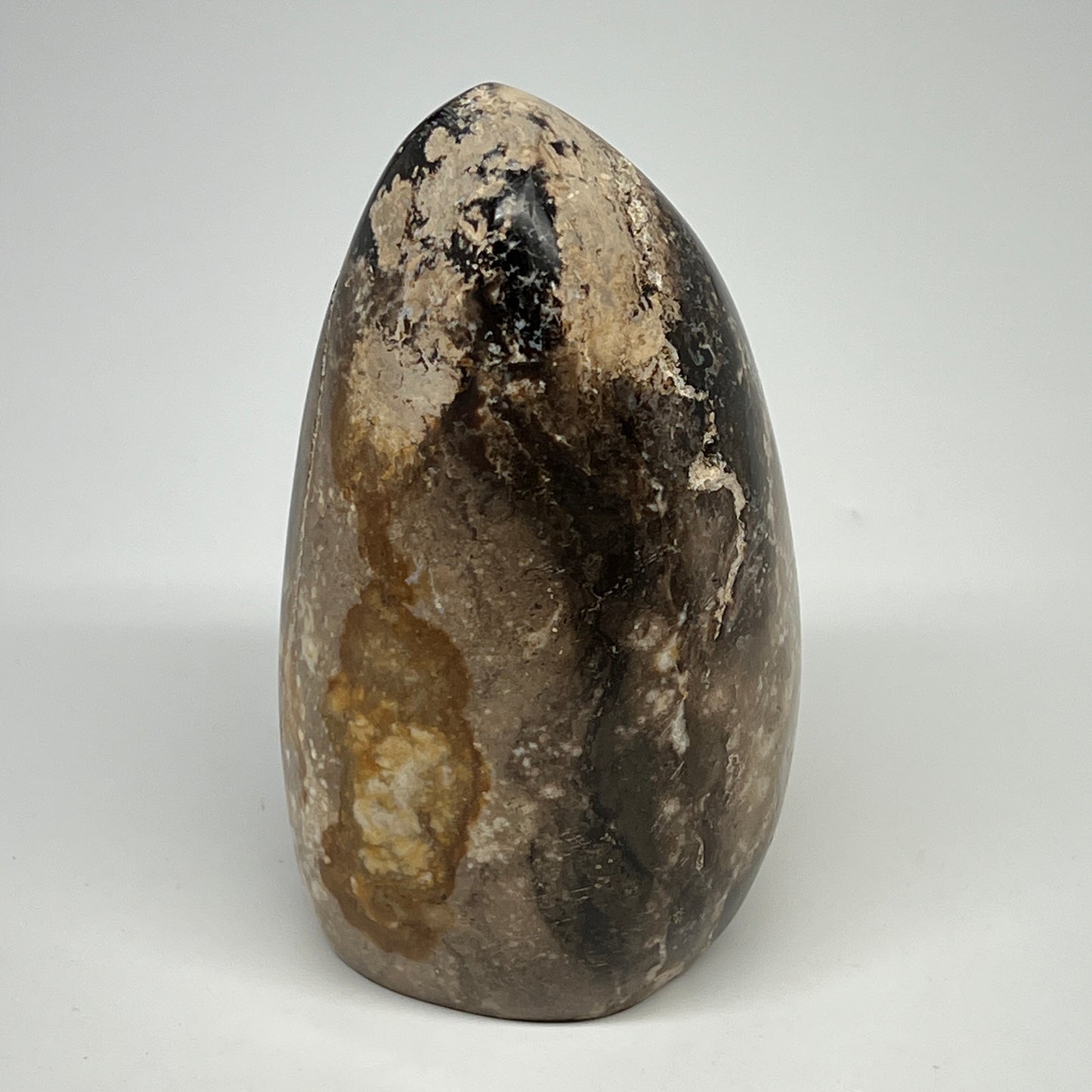 770g,4.8"x3"x2.8" Black Opal Freeform Polished Gemstone @Madagascar,B21096