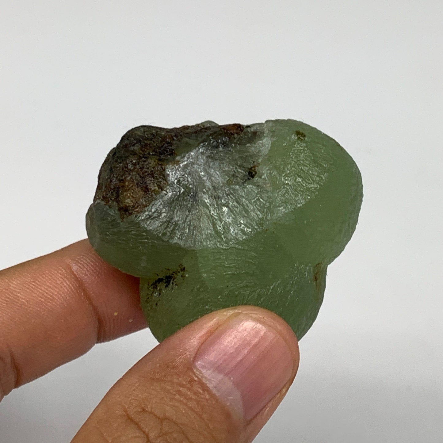 67.9g, 1.6"x1.7"x1.1" Prehnite With Epidote Inclusion Mineral Specimen, B7014