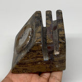 546g, 3" x 2.9" x 2" Fossils Orthoceras Ammonite Business Card Holder,B8109