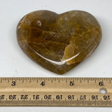 223.1g,2.7"x3.2"x1.1" Natural Red Quartz Heart Crystal Reiki Energy,B3423