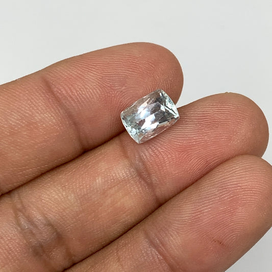 2.88cts, 9mmx6mmx6mm, Aquamarine Crystal Facetted Stone Loose @Pakistan,CTS118