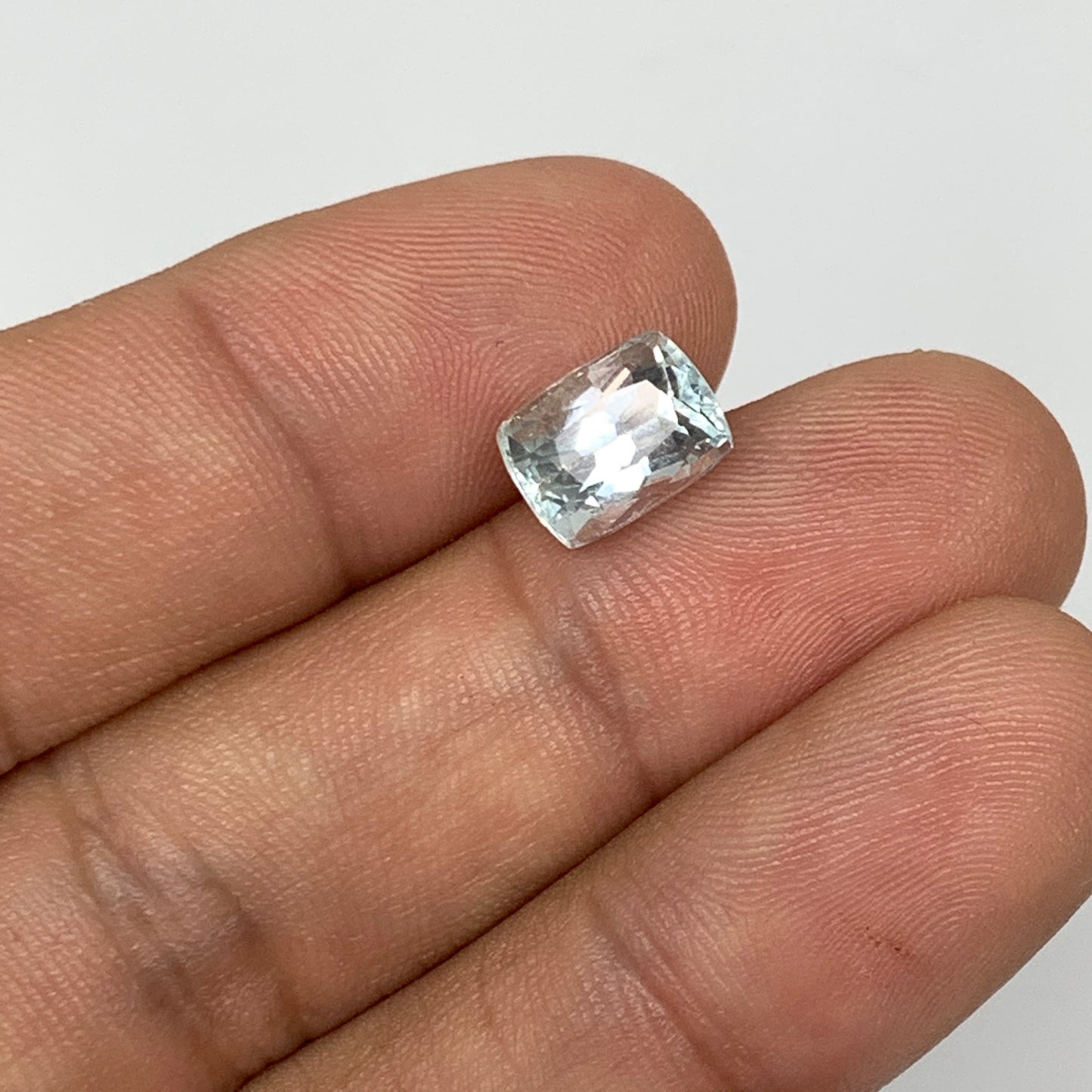 2.88cts, 9mmx6mmx6mm, Aquamarine Crystal Facetted Stone Loose @Pakistan,CTS118