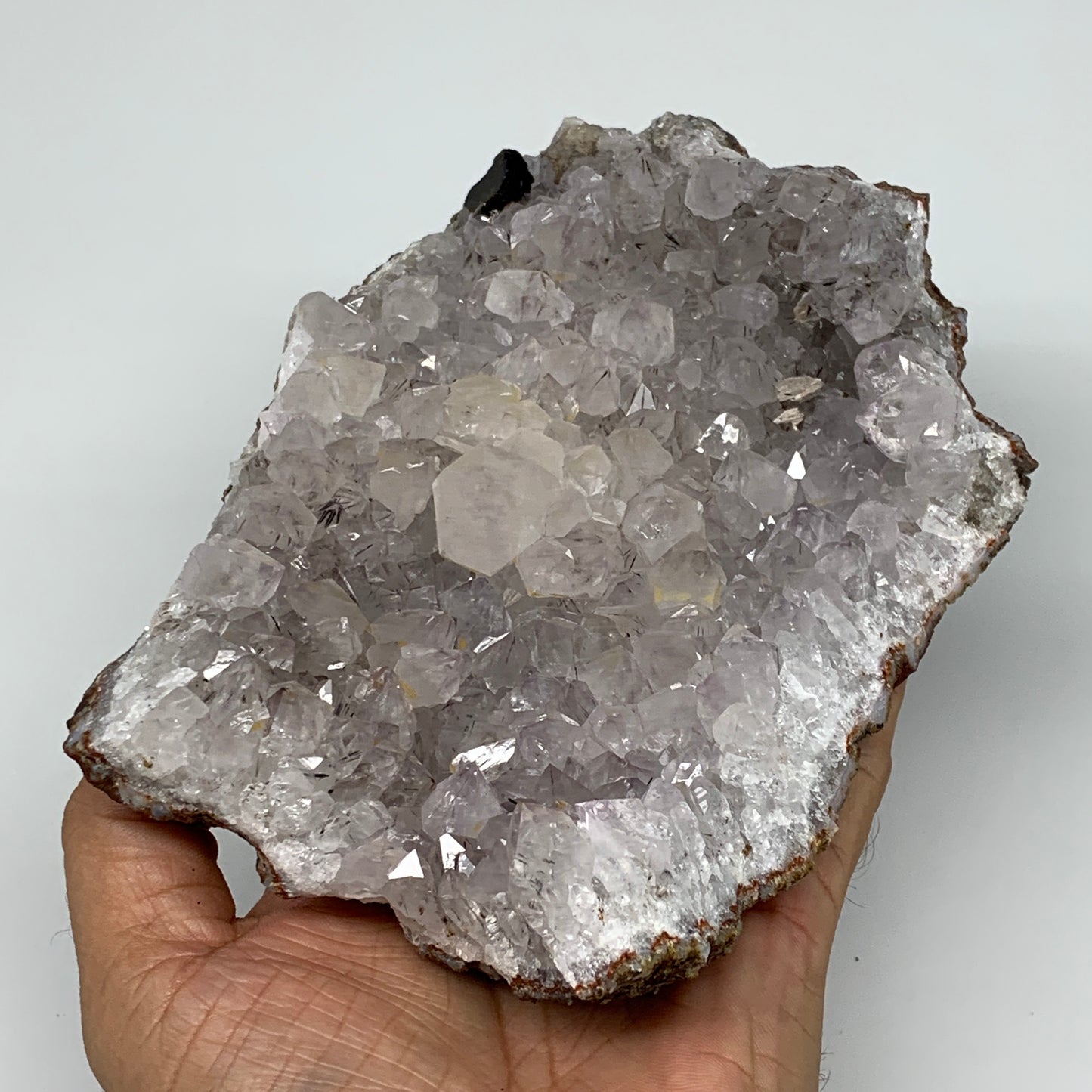 936g, 6.5"x4.9"x1.7", Rare Manganese Cluster With Quartz Mineral Specimen,B10657