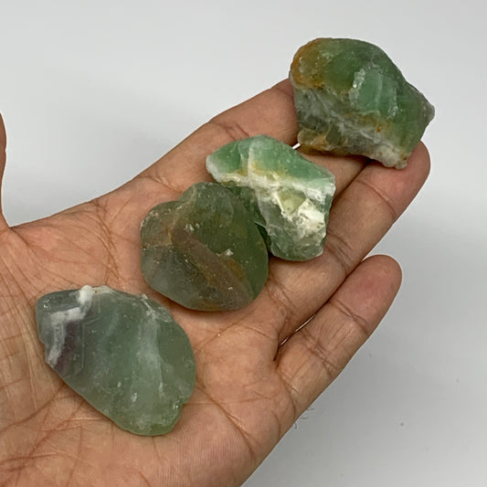 135.3g,1.3"-1.8", 4pcs, Fluorite Tumbled Rough/Semi- Polished @Mexico, B18730