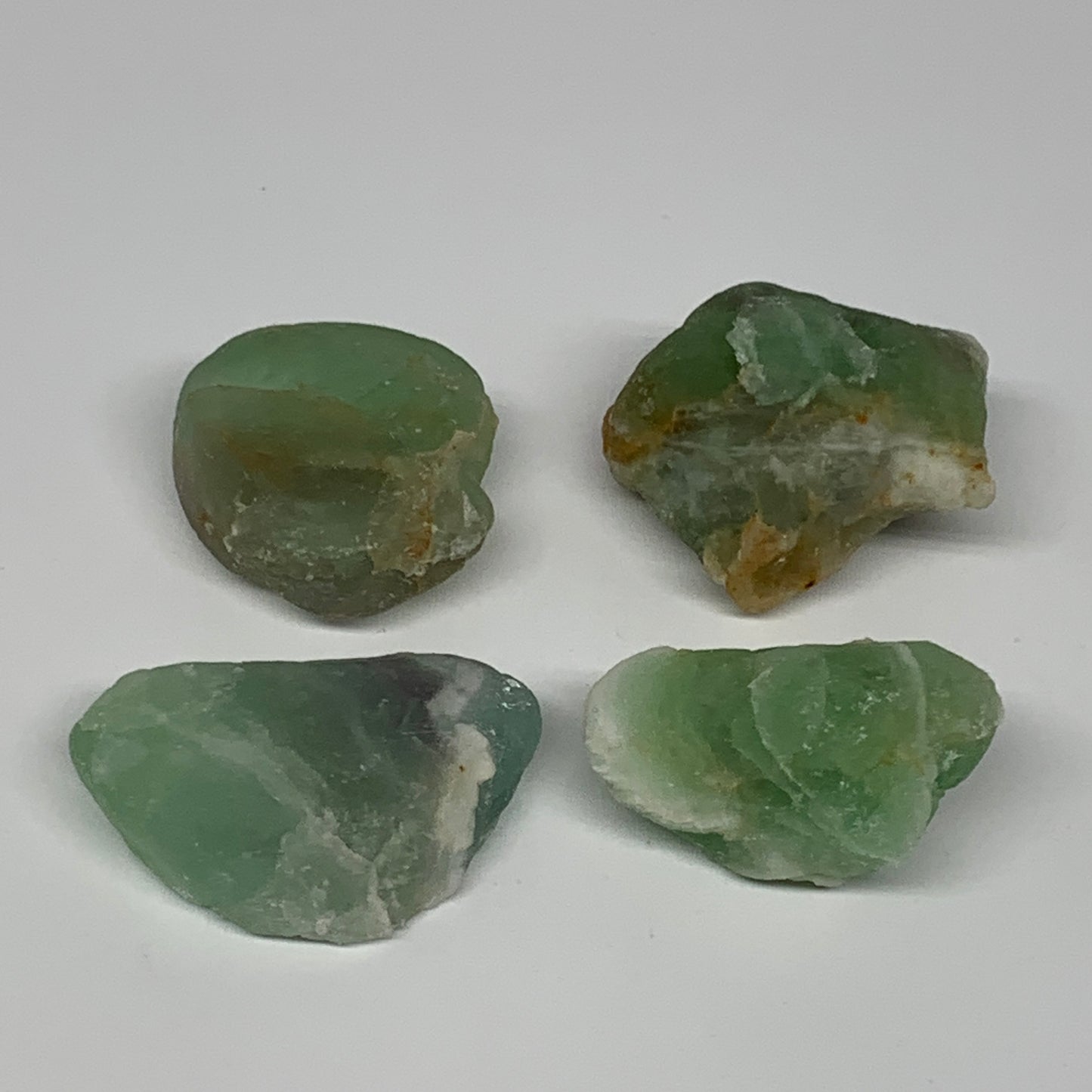 135.3g,1.3"-1.8", 4pcs, Fluorite Tumbled Rough/Semi- Polished @Mexico, B18730