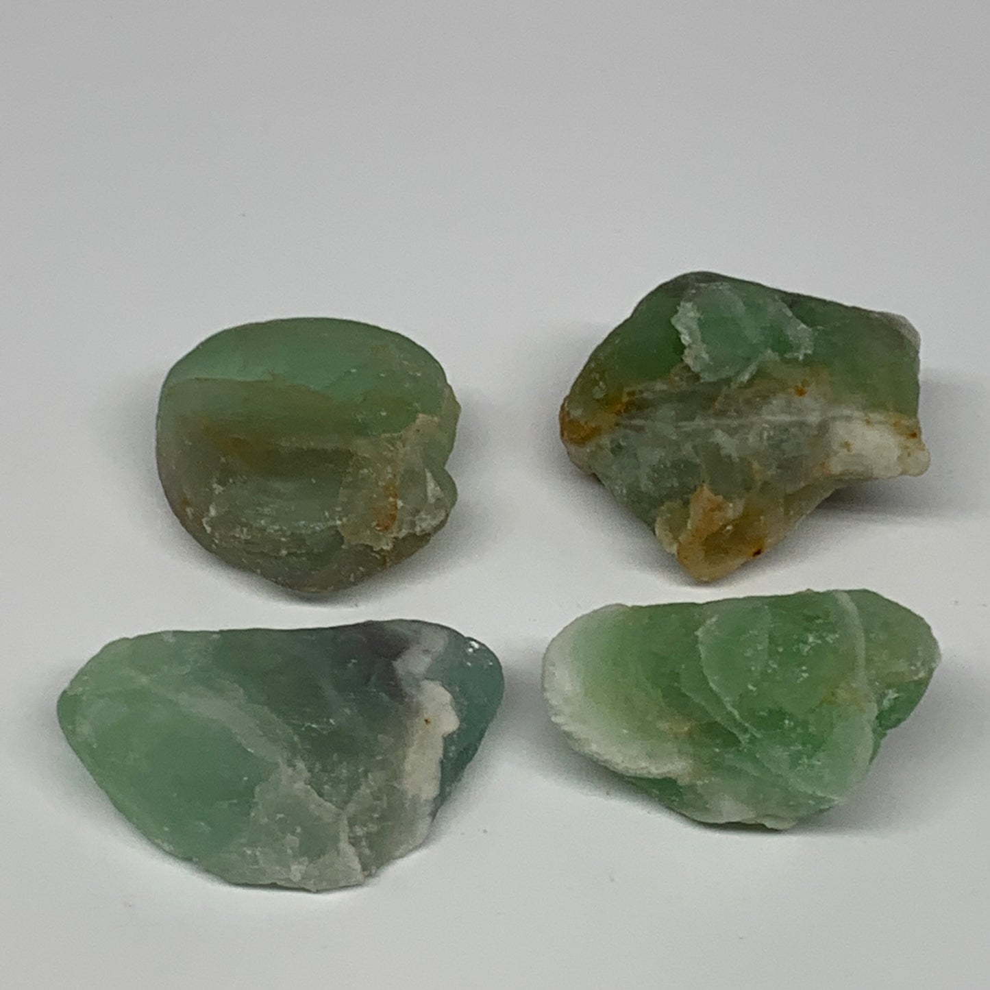 135.3g,1.3"-1.8", 4pcs, Fluorite Tumbled Rough/Semi- Polished @Mexico, B18730