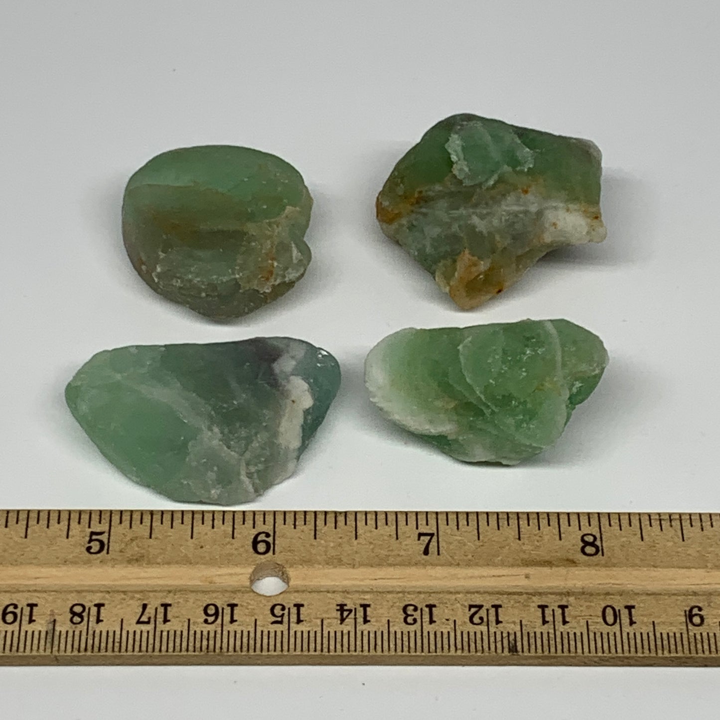 135.3g,1.3"-1.8", 4pcs, Fluorite Tumbled Rough/Semi- Polished @Mexico, B18730