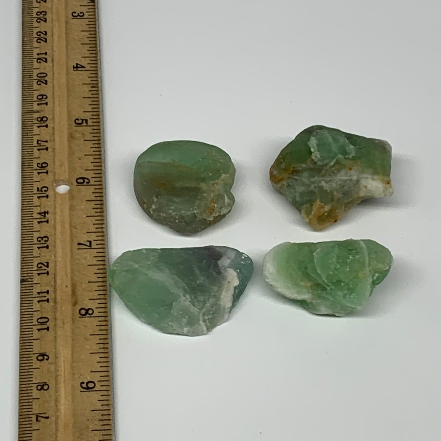 135.3g,1.3"-1.8", 4pcs, Fluorite Tumbled Rough/Semi- Polished @Mexico, B18730