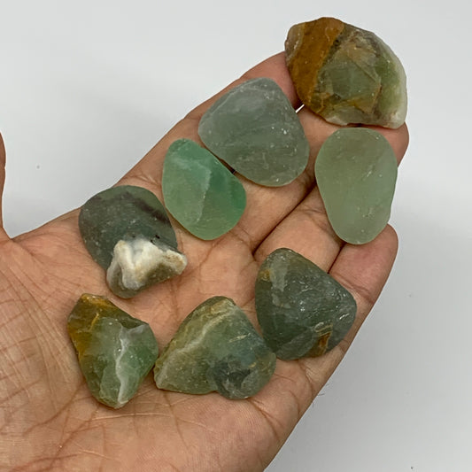 143.5g,1"-1.6", 8pcs, Fluorite Tumbled Rough/Semi- Polished @Mexico, B18732