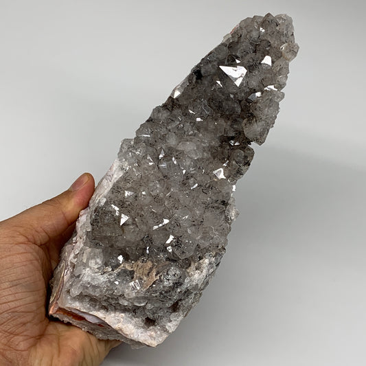 1510g, 8"x2.6"x2.8", Rare Manganese Cluster With Quartz Mineral Specimen ,B10659