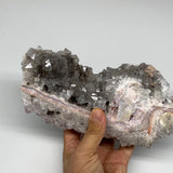 1510g, 8"x2.6"x2.8", Rare Manganese Cluster With Quartz Mineral Specimen ,B10659
