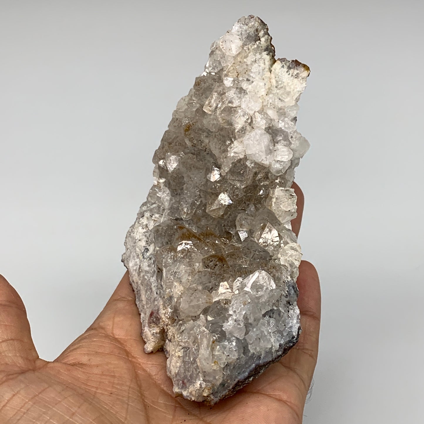 346g, 4.9"x1.9"x1.7", Rare Manganese Cluster With Quartz Mineral Specimen,B10663