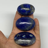 203.2g, 1.9"-2.1",3pcs, Natural Lapis Lazuli Palm Stone @Afghanistan, B26364