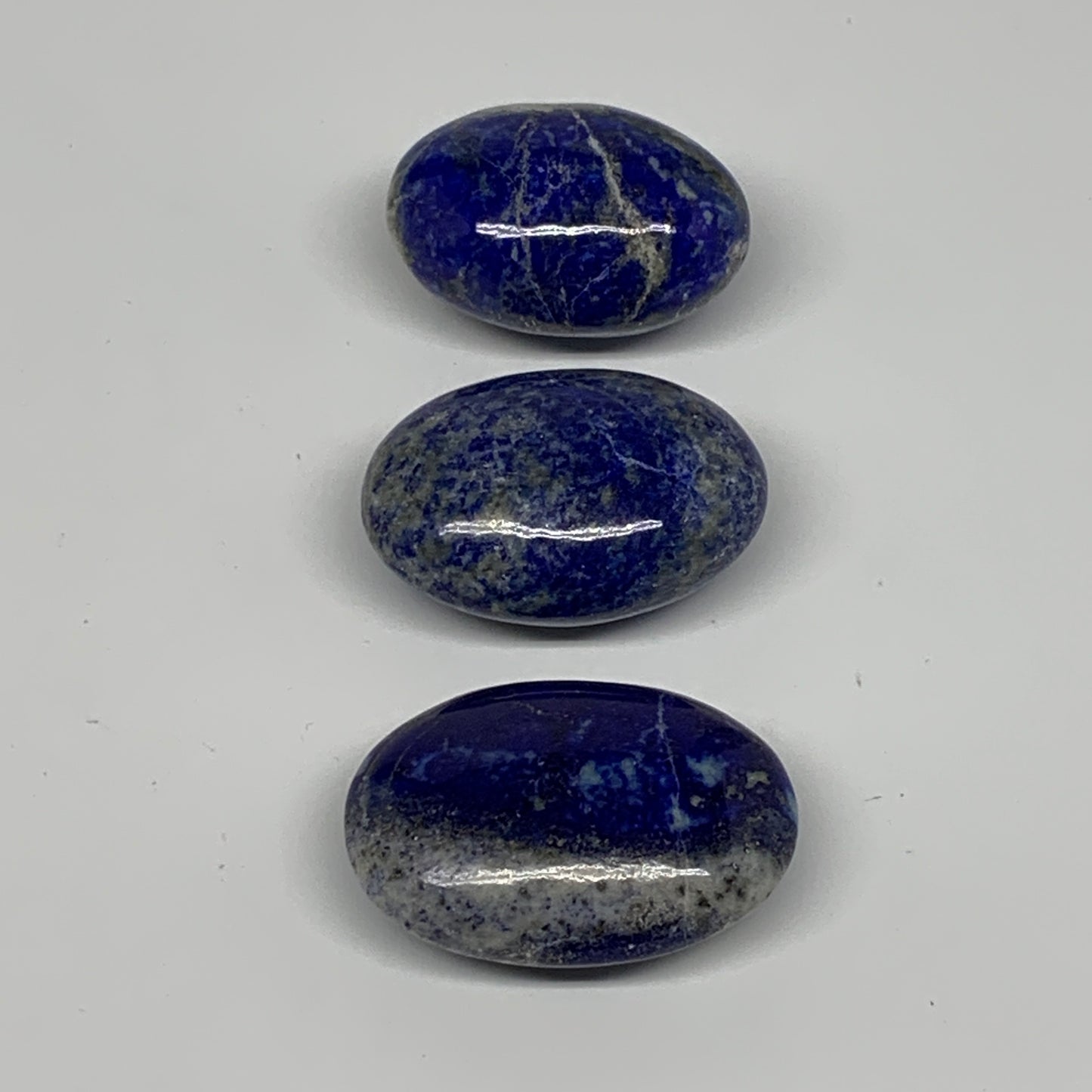203.2g, 1.9"-2.1",3pcs, Natural Lapis Lazuli Palm Stone @Afghanistan, B26364