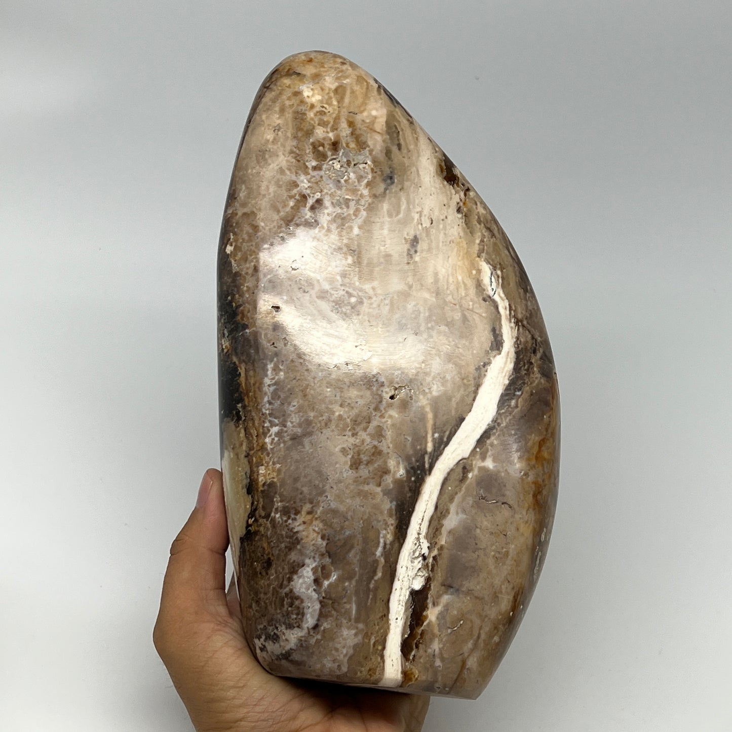 2295g,8.75"x4.7"x2.6" Black Opal Freeform Polished Gemstone @Madagascar,B21108