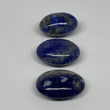203.2g, 1.9"-2.1",3pcs, Natural Lapis Lazuli Palm Stone @Afghanistan, B26364