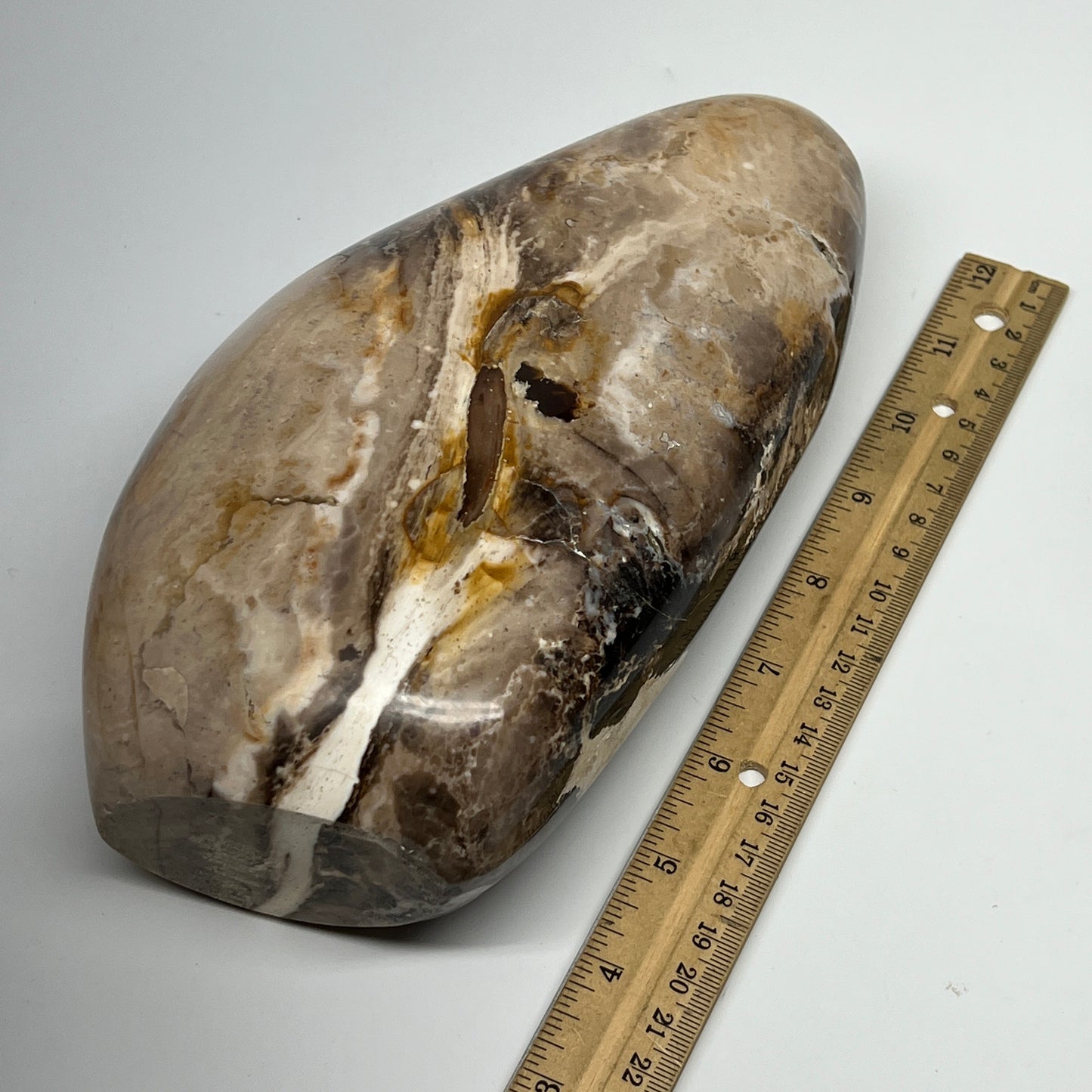 2295g,8.75"x4.7"x2.6" Black Opal Freeform Polished Gemstone @Madagascar,B21108