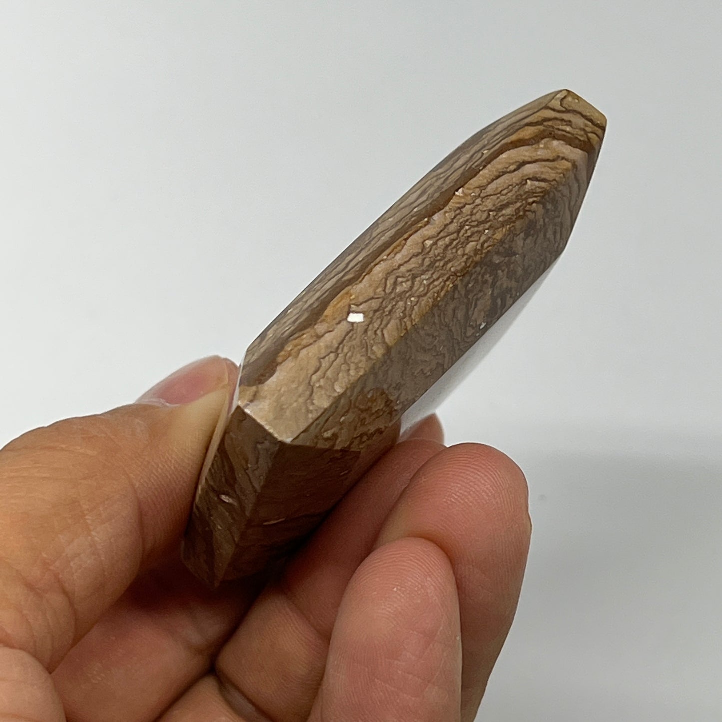 88.3g, 2.2"x1.8"x0.7" Picture Jasper Rectangular Gemstone Home Decor, B20175