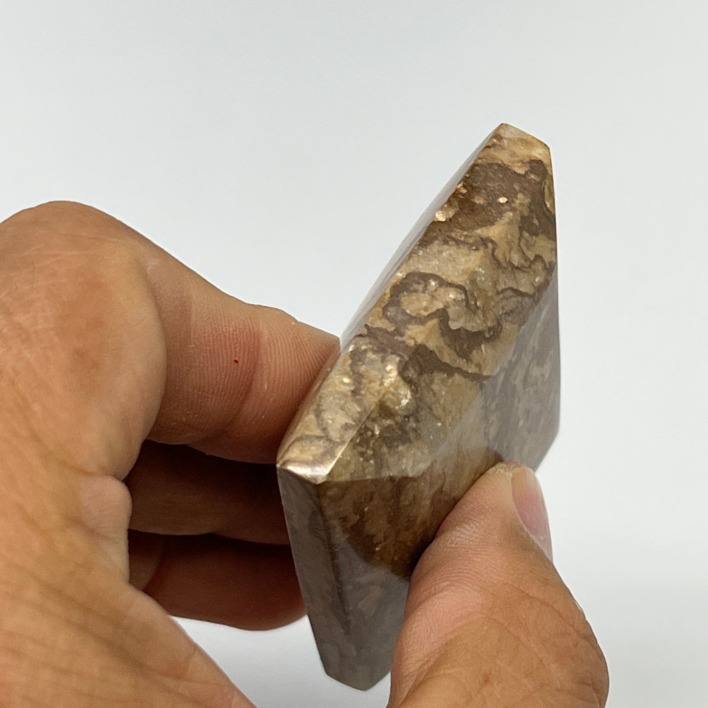 88.3g, 2.2"x1.8"x0.7" Picture Jasper Rectangular Gemstone Home Decor, B20175