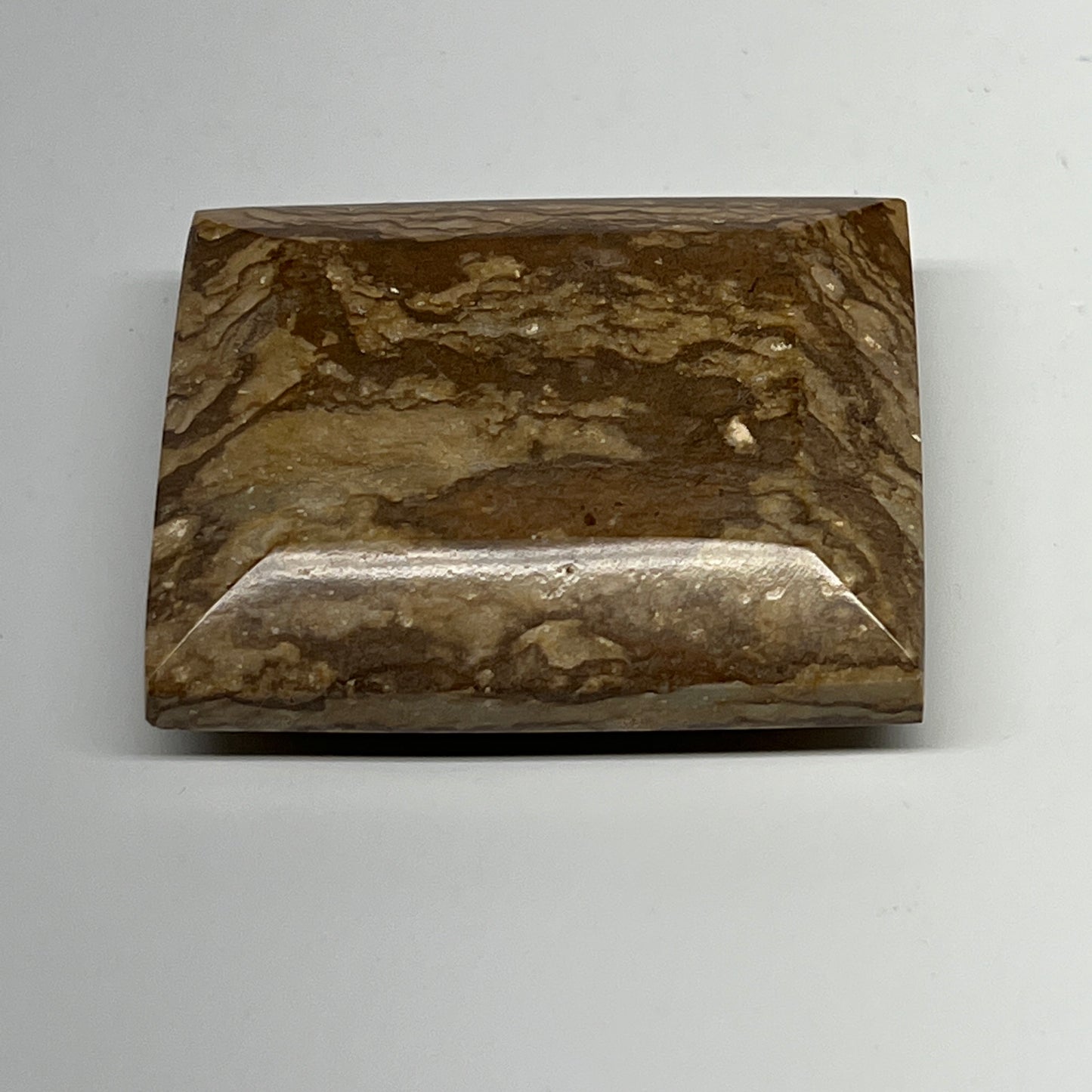 88.3g, 2.2"x1.8"x0.7" Picture Jasper Rectangular Gemstone Home Decor, B20175