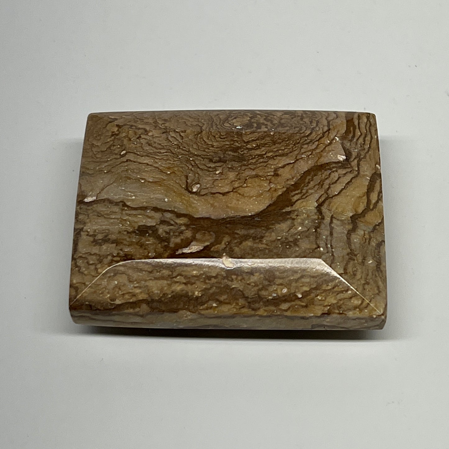 88.3g, 2.2"x1.8"x0.7" Picture Jasper Rectangular Gemstone Home Decor, B20175