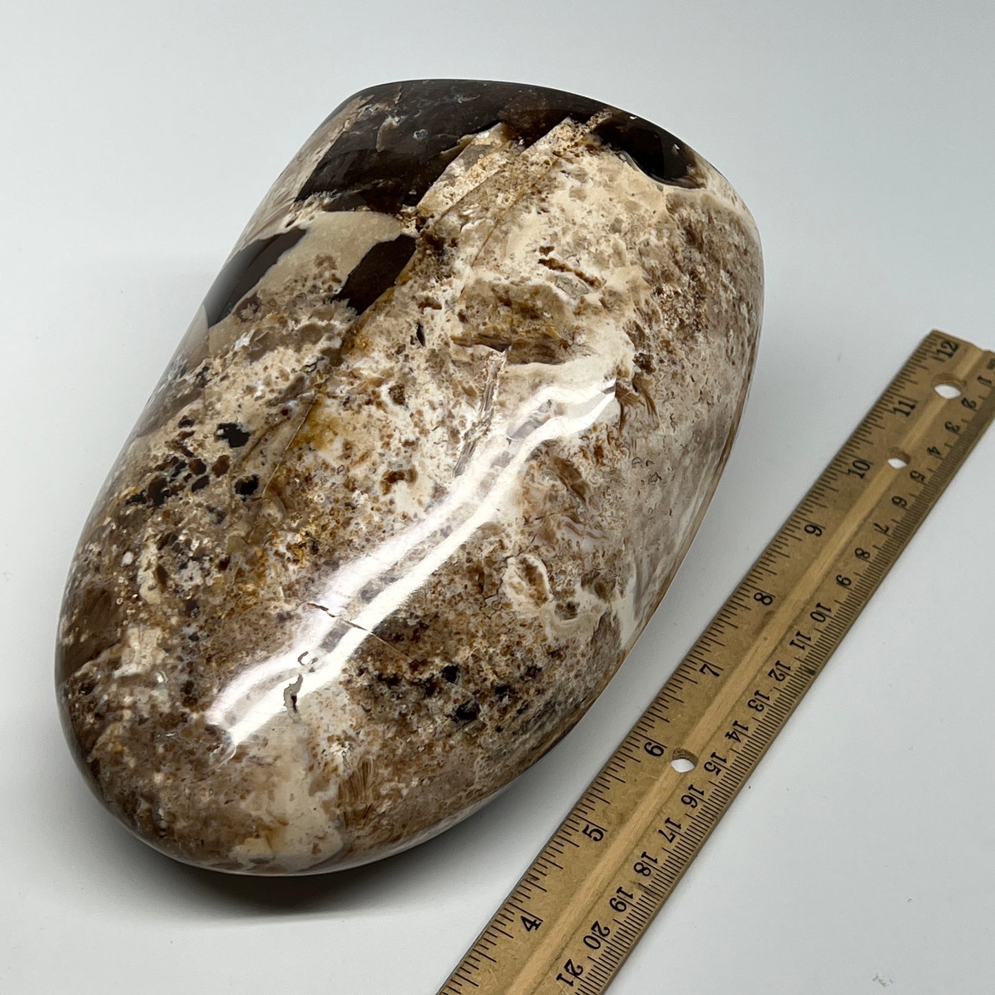 2565g,7"x5.2"x3.6" Black Opal Freeform Polished Gemstone @Madagascar,B21109