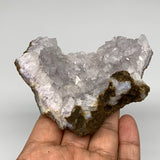 210g, 3.5"x3.9"x0.8", Rare Manganese Cluster With Quartz Mineral Specimen,B10666