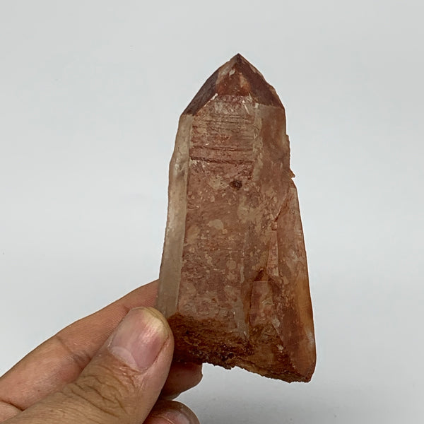 114.9g, 3.3"x1.7"x1.1", Natural Red Quartz Crystal Terminated @Morocco, B11501