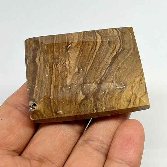 78.6g, 2.1"x1.6"x0.7" Picture Jasper Rectangular Gemstone Home Decor, B20177