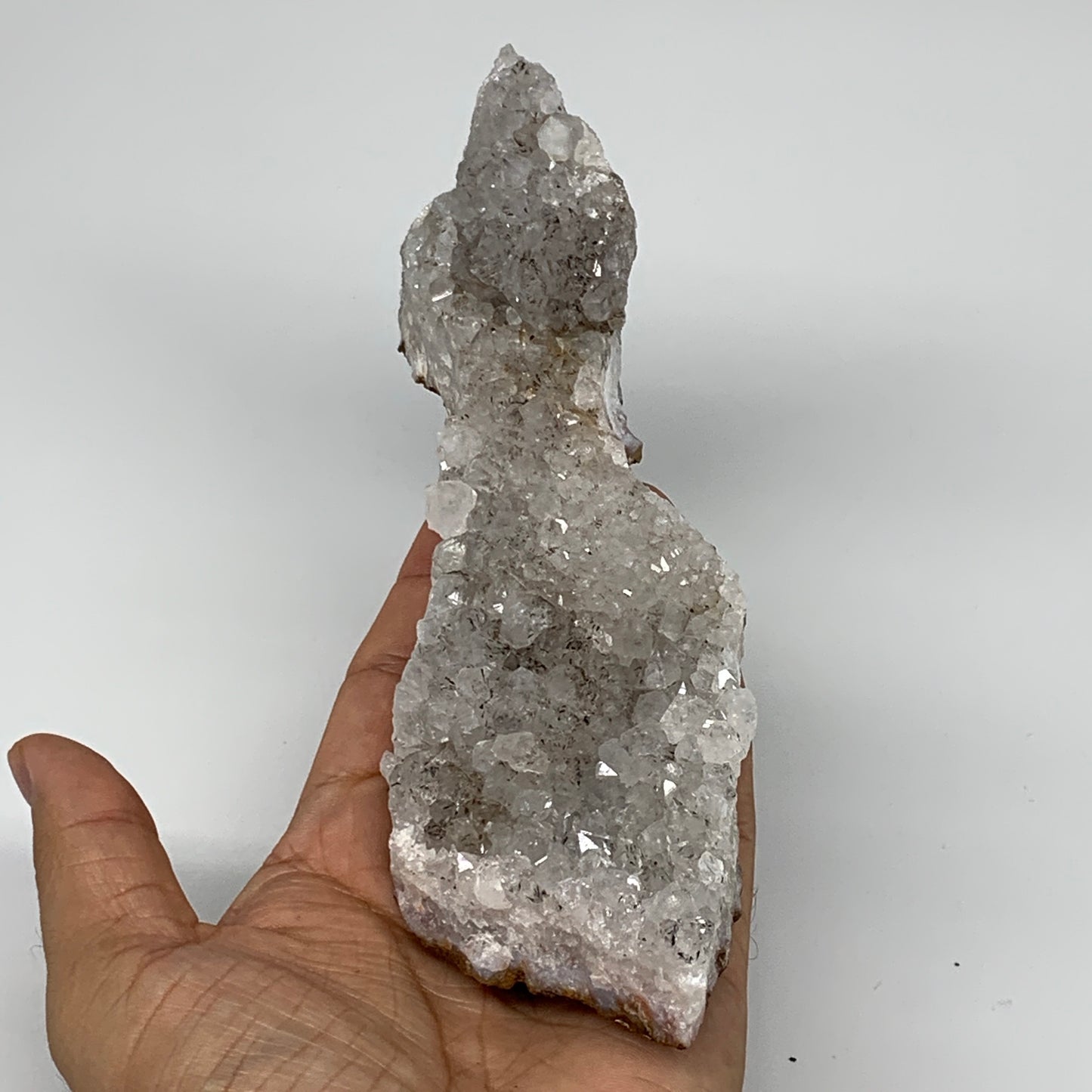 432g, 7.4"x2.4"x2.3", Rare Manganese Cluster With Quartz Mineral Specimen,B10668