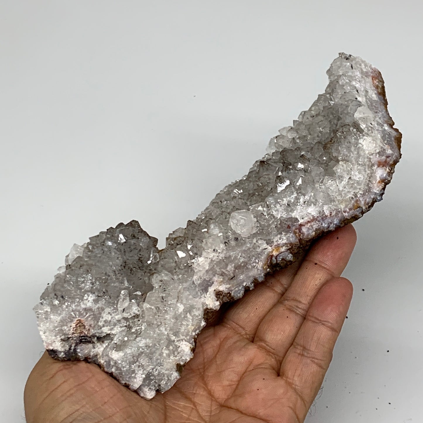 432g, 7.4"x2.4"x2.3", Rare Manganese Cluster With Quartz Mineral Specimen,B10668