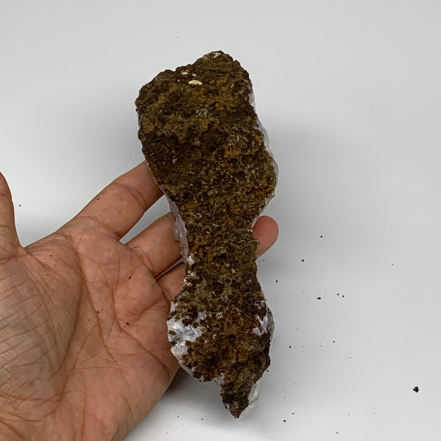 432g, 7.4"x2.4"x2.3", Rare Manganese Cluster With Quartz Mineral Specimen,B10668