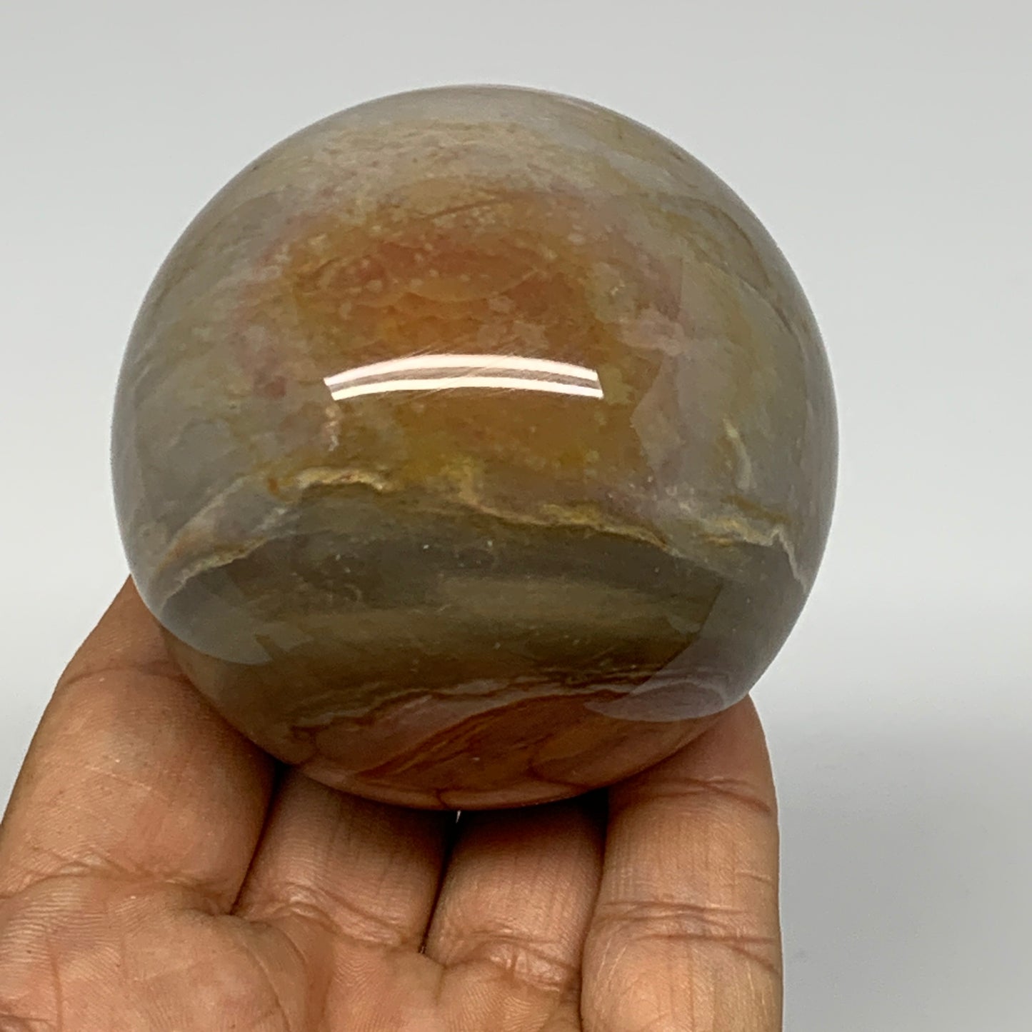 314.8g, 2.4" (61mm), Polychrome Jasper Sphere Ball Crystal @Madagascar, B17972