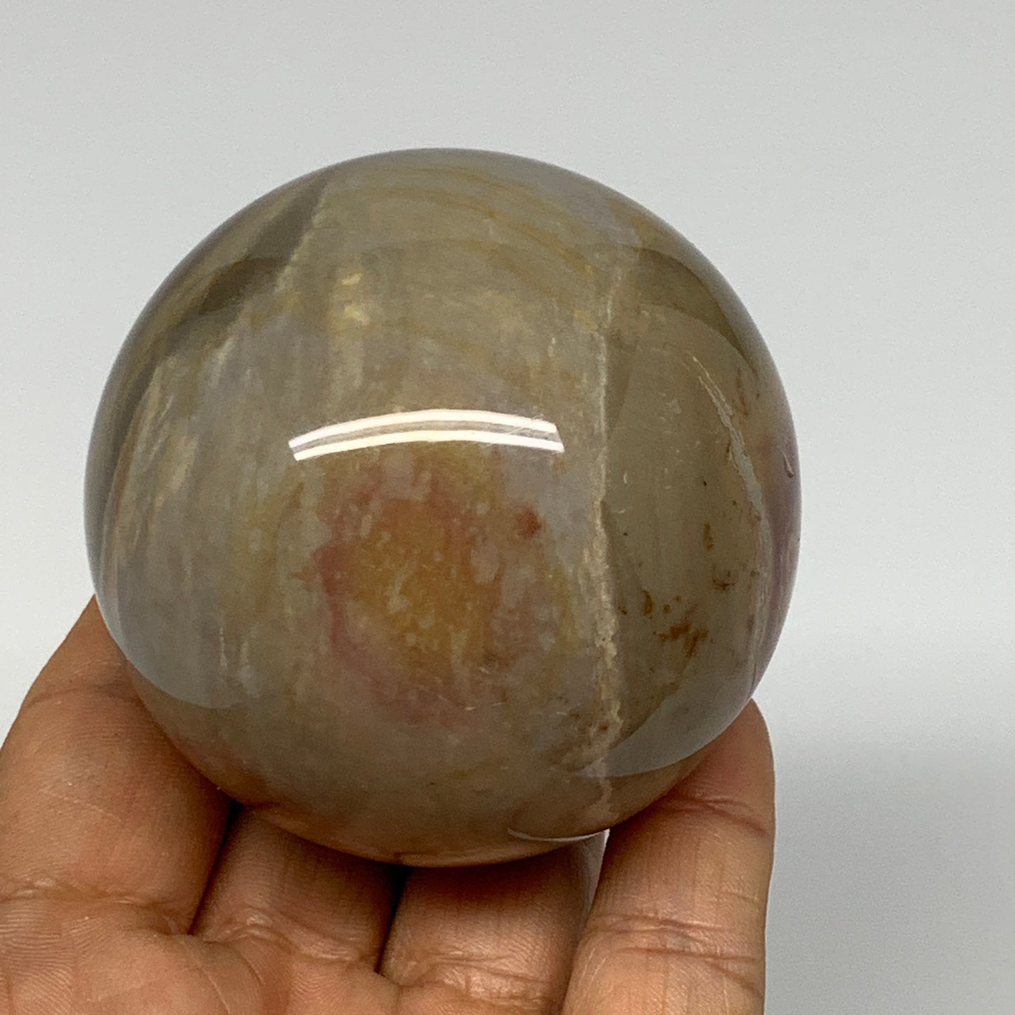 314.8g, 2.4" (61mm), Polychrome Jasper Sphere Ball Crystal @Madagascar, B17972