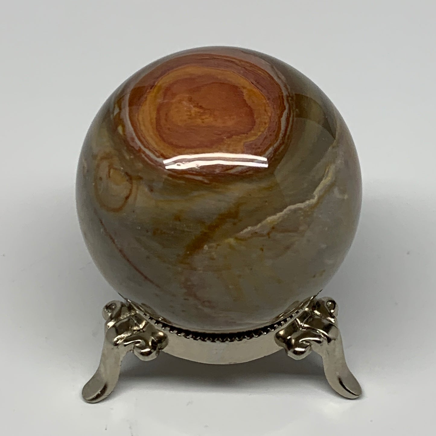314.8g, 2.4" (61mm), Polychrome Jasper Sphere Ball Crystal @Madagascar, B17972