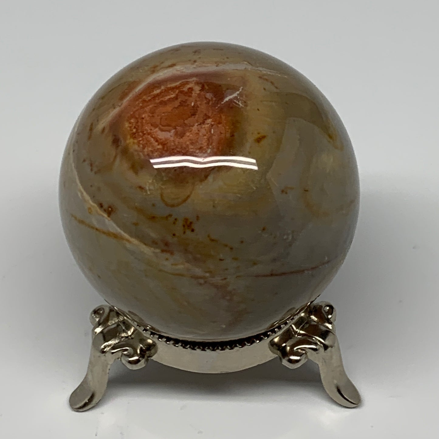 314.8g, 2.4" (61mm), Polychrome Jasper Sphere Ball Crystal @Madagascar, B17972