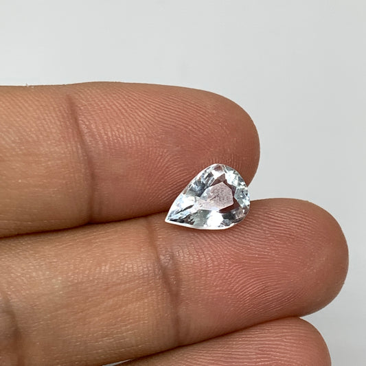 2.16cts, 10mmx7mmx5mm, Aquamarine Crystal Facetted Stone Loose @Pakistan,CTS135