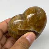 159.9g,2.3"x2.6"x1.1" Natural Orange Quartz Heart Crystal Reiki Energy,B3440