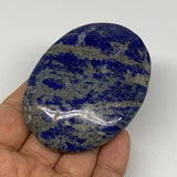 115g,2.9"x2.1"x0.7", Natural Lapis Lazuli Palm Stone @Afghanistan, B26356