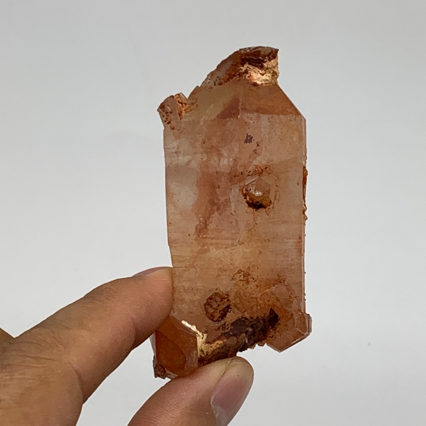 55.9g, 2.5"x1.2"x0.7", Natural Red Quartz Crystal Terminated @Morocco, B11507