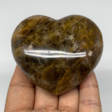200.4g,2.4"x2.8"x1.2" Natural Orange Quartz Heart Crystal Reiki Energy,B3442