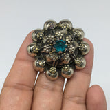 1.6"Antique Tribal Turkmen Kuchi Ring Round Blue Glass Plastic Boho,8,TR218