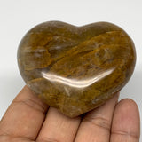 138.7g,2.1"x2.5"x1.1" Natural Orange Quartz Heart Crystal Reiki Energy,B3443