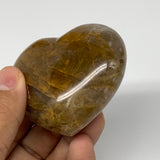 138.7g,2.1"x2.5"x1.1" Natural Orange Quartz Heart Crystal Reiki Energy,B3443