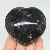 359.9g,3"x2.9"x1.6" Natural Rhodonite Heart Polished Healing Crystal,B401